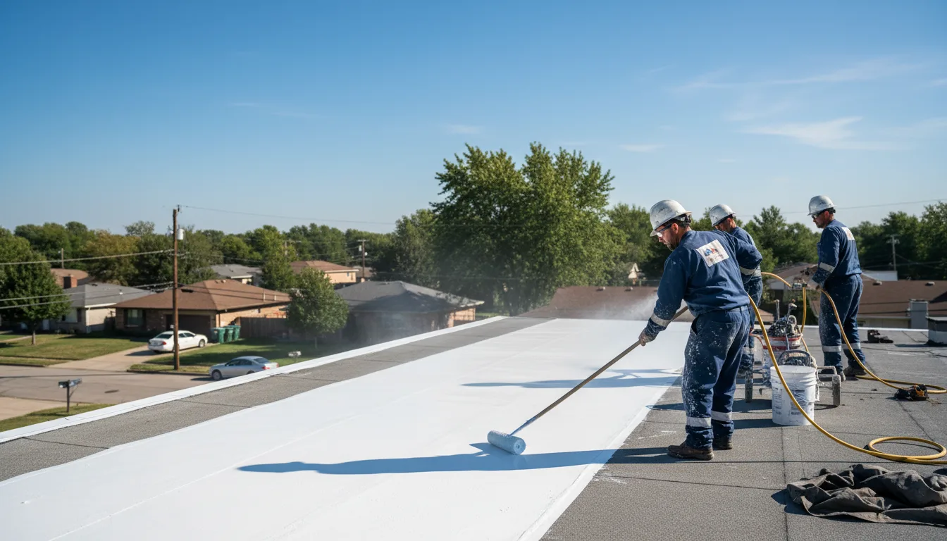 Commercial roof coating in Leicester, MA near me